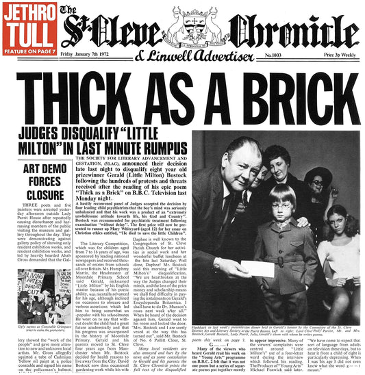 Jethro Tull - Thick as a Brick LP (2022 Reissue)