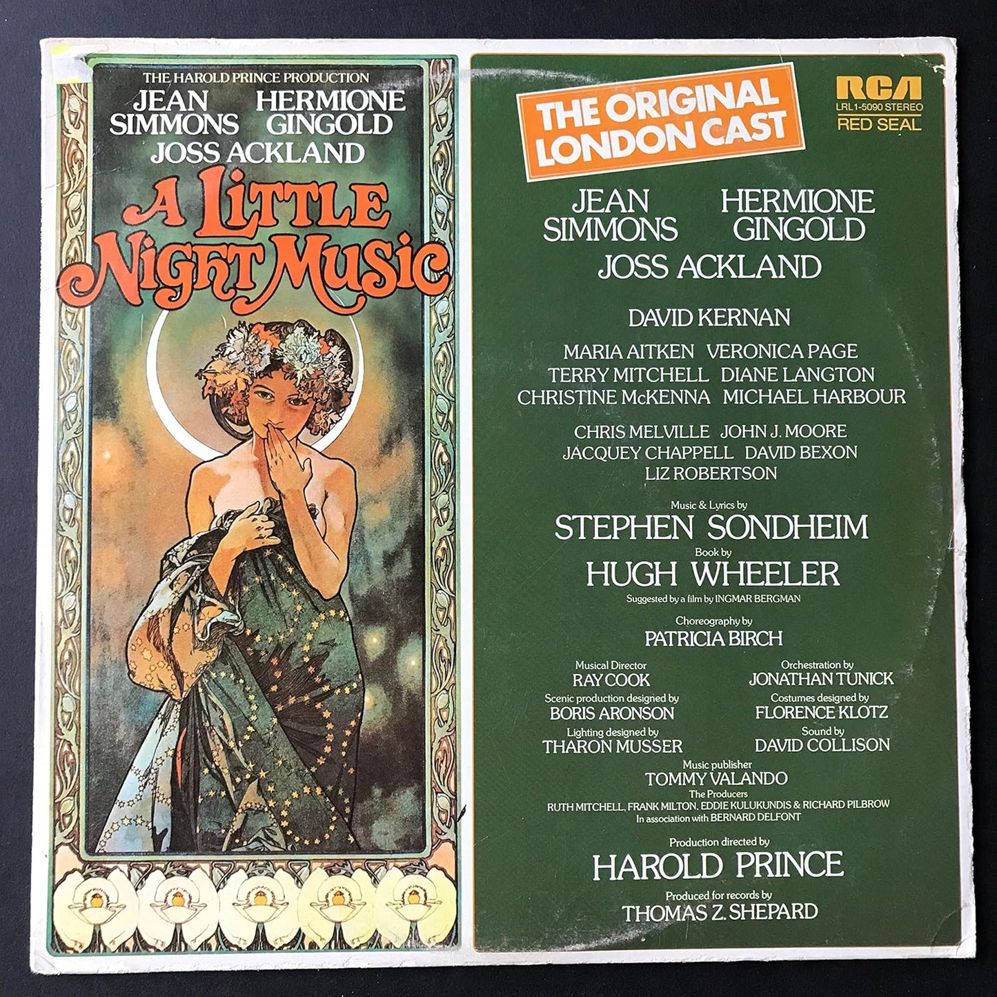 Stephen Sondheim - Jean Simmons (2), Hermione Gingold, Joss Ackland – A Little Night Music (Original London Cast) LP