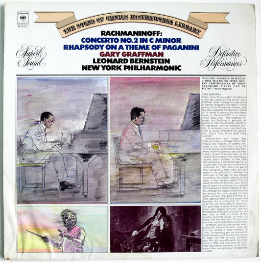 Rachmaninoff, Gary Graffman, Leonard Bernstein, New York Philharmonic – Concerto No. 2 In C Minor / Rhapsody On A Theme Of Paganini LP