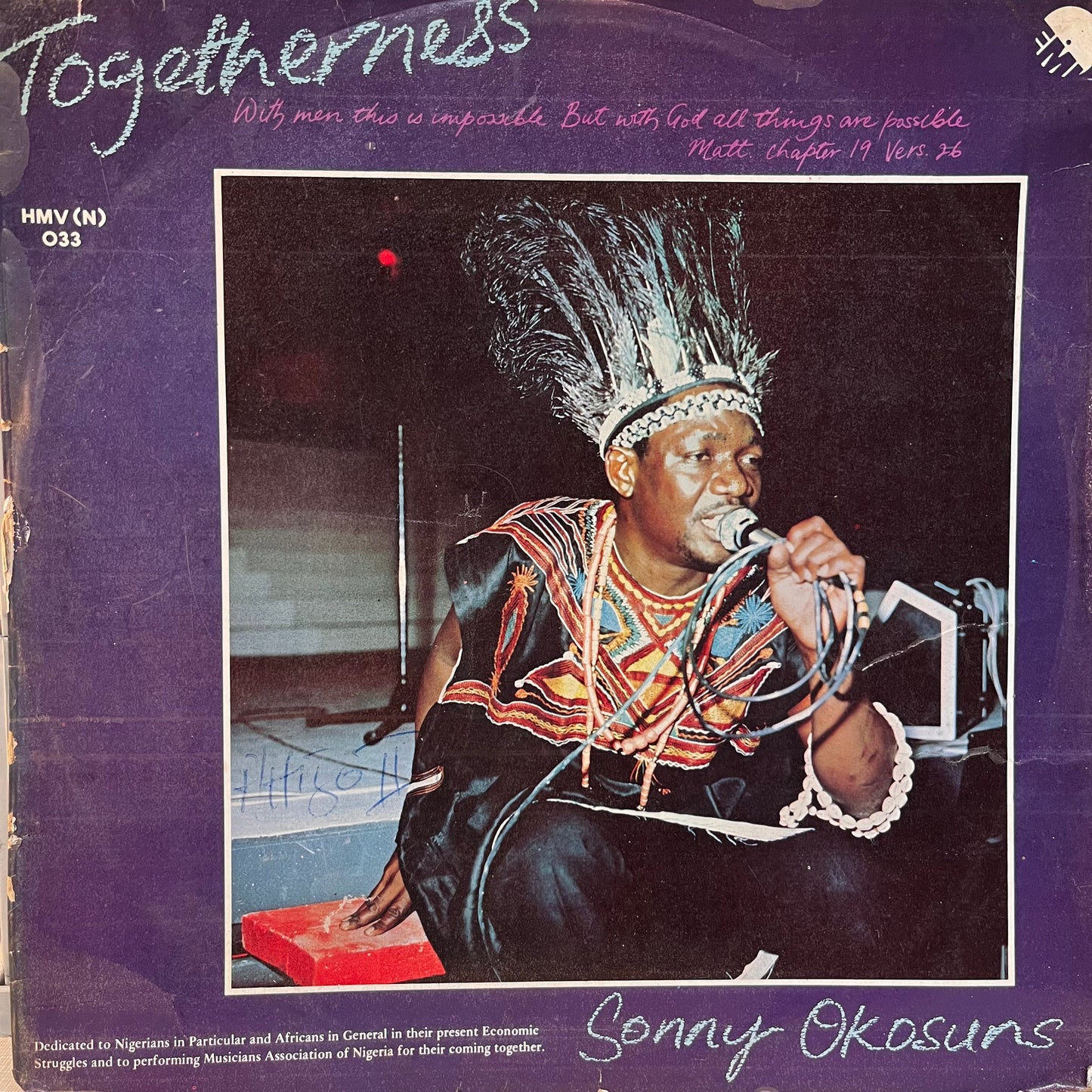 Sonny Okosuns "Ozziddi" – Togetherness LP