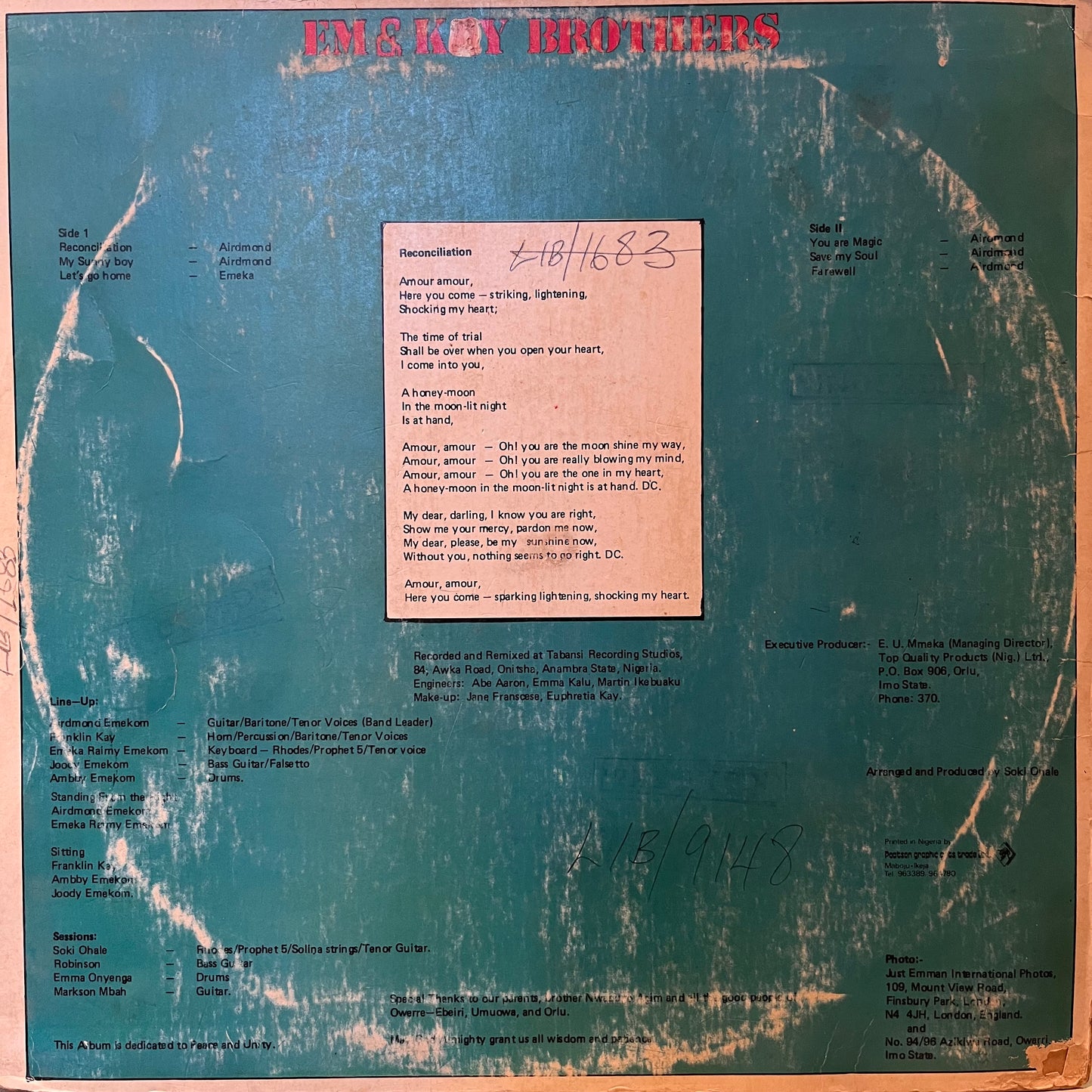 E.M. & Kay Brothers - Reconciliation LP