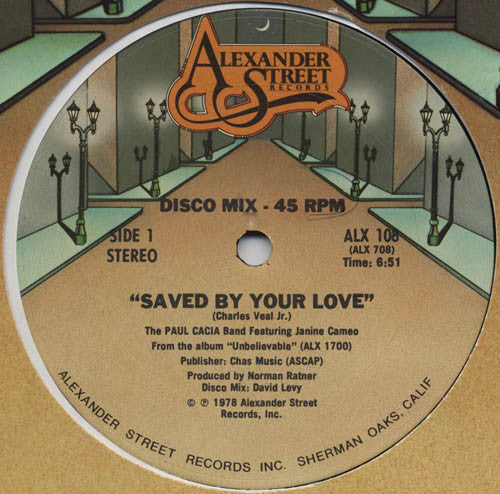 Paul Cacia Band Featuring Janine Cameo - Saved By Your Love 12"