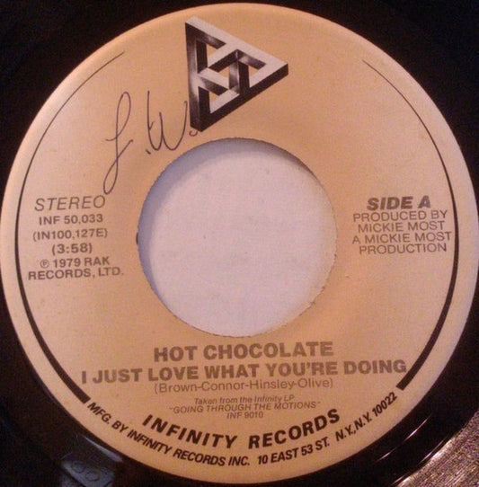 Hot Chocolate - I Just Love What You're Doing / Congas Man 7"