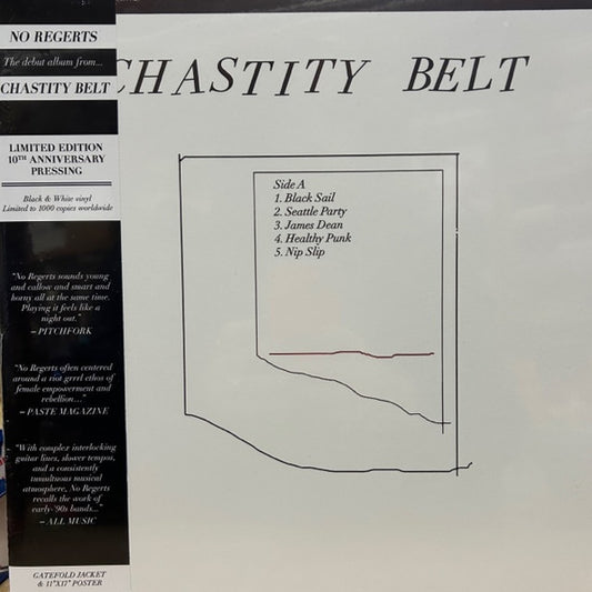 Chastity Belt - No Regerts (10th Anniversary Edition) (Black and White Swirl)