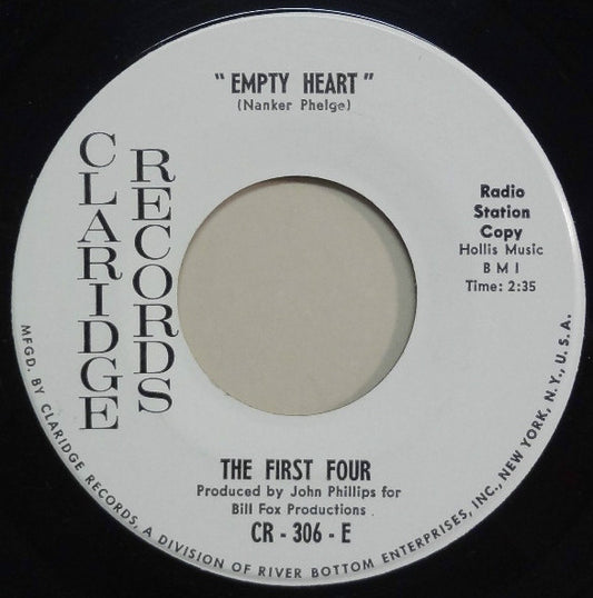 The First Four – One And Only Man / Empty Heart 7"