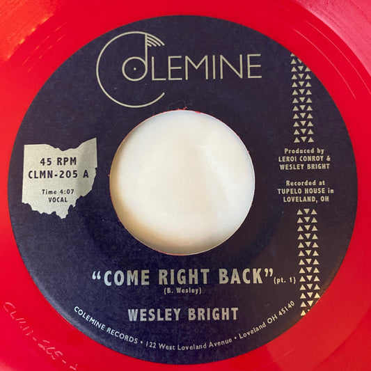 Wesley Bright - Come Right Back (Opaque Red vinyl)