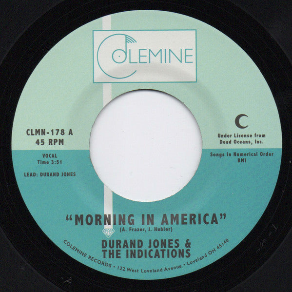 Durand Jones & The Indications - Morning In America b/w Cruisin' to the Park
