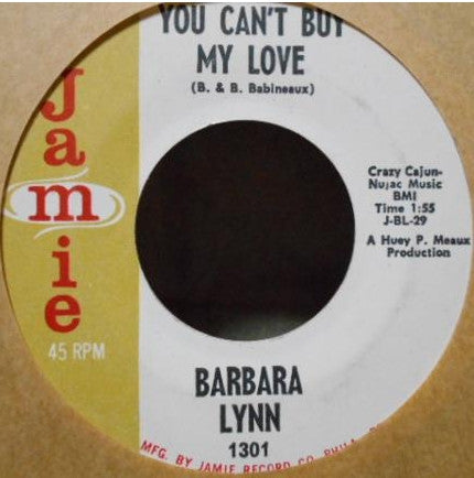 Barbara Lynn – You Can't Buy My Love 7"