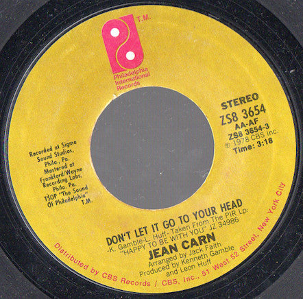 Jean Carn - Don't Let It Go To Your Head / I Bet She Won't Love You Like I Do 7"