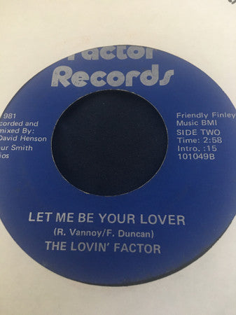 The Lovin Factor - We'll Be Shaggin 7"