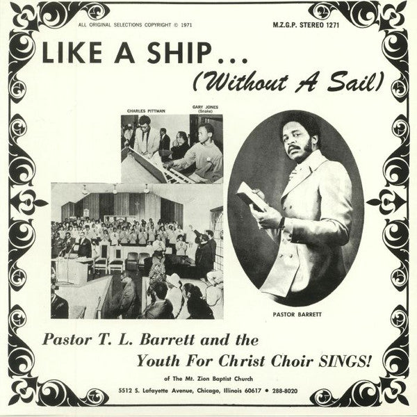 Pastor T.L. Barrett & The Youth For Christ Choir - Like A Ship (Without A Sail) (Splatter)