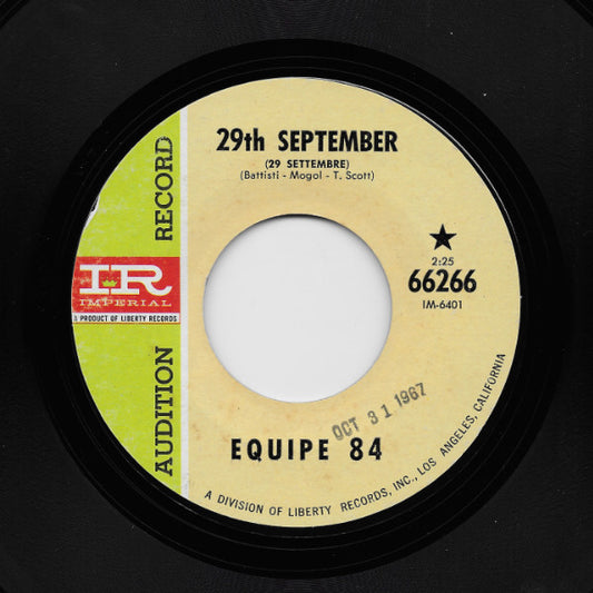 Equipe 84 – 29th September (29 Settembre) 7"