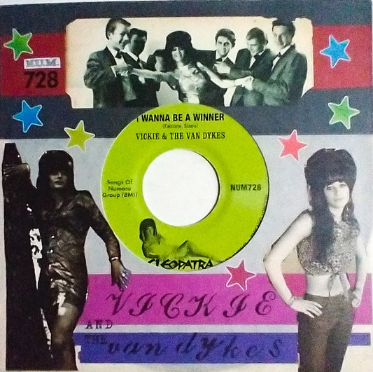 Vickie & The Van Dykes - I Wanna Be a Winner b/w Outcast (Peach & White Marble vinyl)