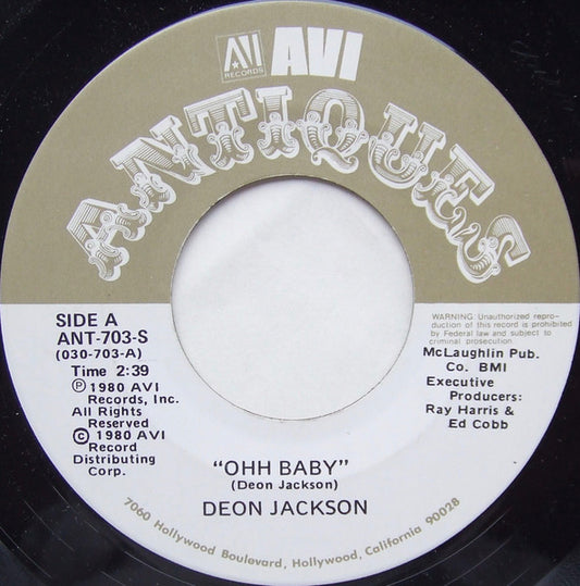 Deon Jackson – Ohh Baby / When Your Love Has Gone 7"