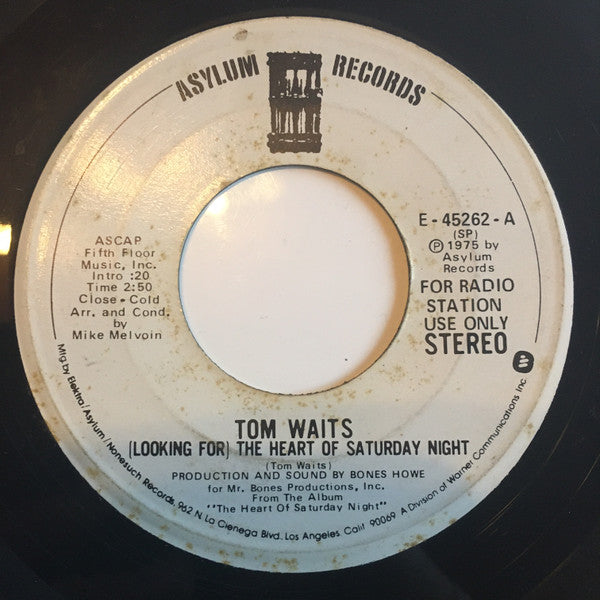 Tom Waits – (Looking For) The Heart Of Saturday Night (Promo) 7"