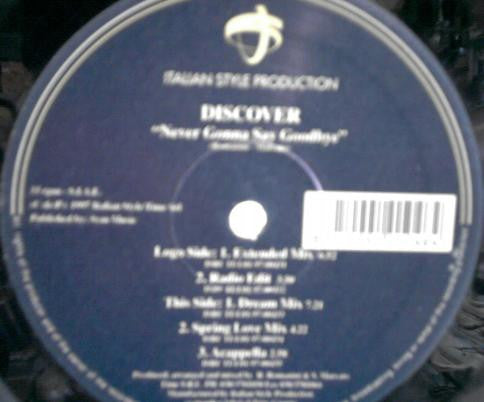 Discover – Never Gonna Say Goodbye 12"