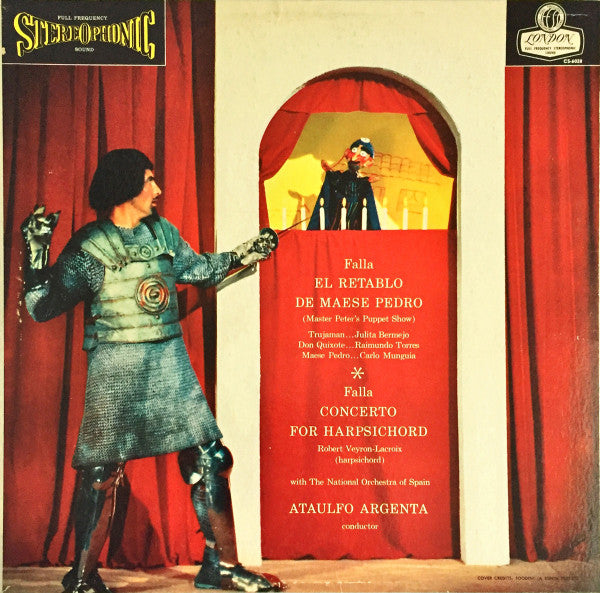 Falla / Ataulfo Argenta - Concerto For Harpsichord, Flute, Oboe, Clarinet, Violin and Cello - El Retablo De Maese Pedro LP
