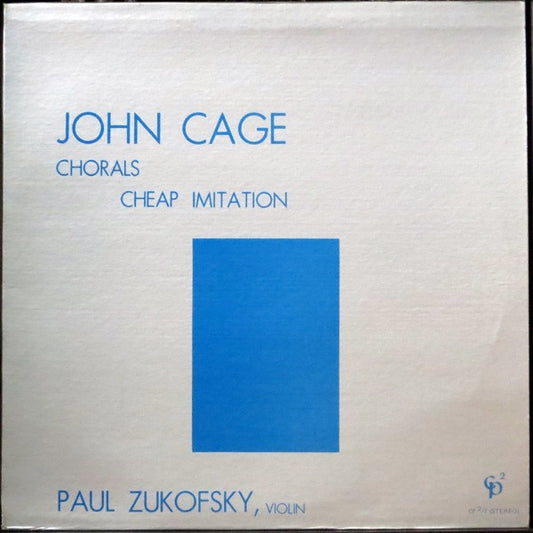 John Cage - Chorals / Cheap Imitation LP
