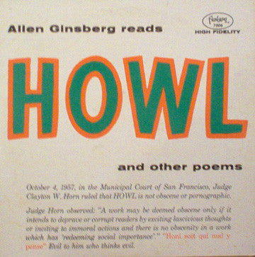 Allen Ginsberg - Howl And Other Poems (green eco-vinyl)