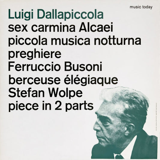 Luigi Dallapiccola – Sex Carmina Alcaei / Piccola Musica / Preghiere / Berceuse Élégiaque / Piece In 2 Parts LP