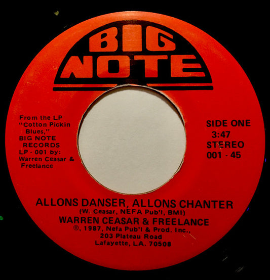 Warren Ceasar & Freelance – Allons Danser, Allons Chanter 7"