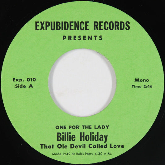 Billie Holiday - One For The Lady 7"