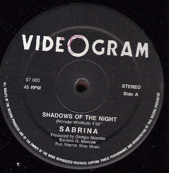 Sabrina – Shadows Of The Night 12"