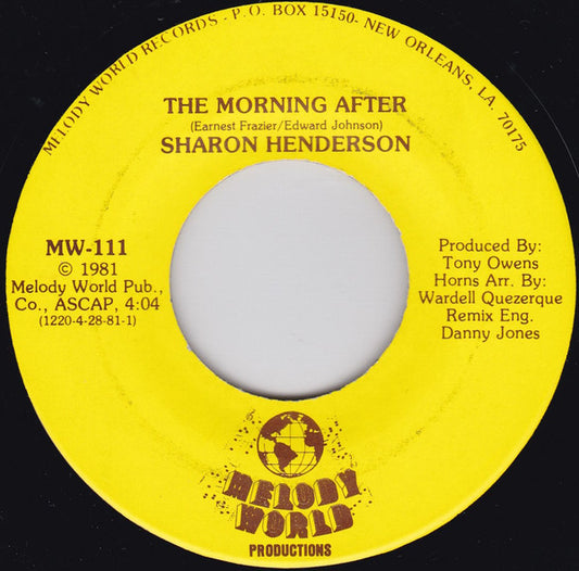 Sharon Henderson ‎– The Morning After 7"