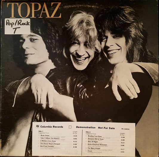 Topaz - S/T (Promo) LP