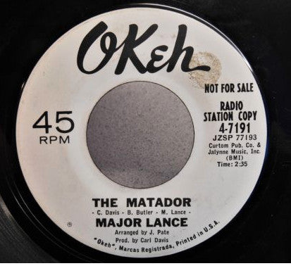 Major Lance - The Matador / Gonna Get Married 7"