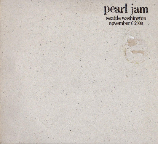 Pearl Jam – Seattle, Washington - November 6, 2000 CD