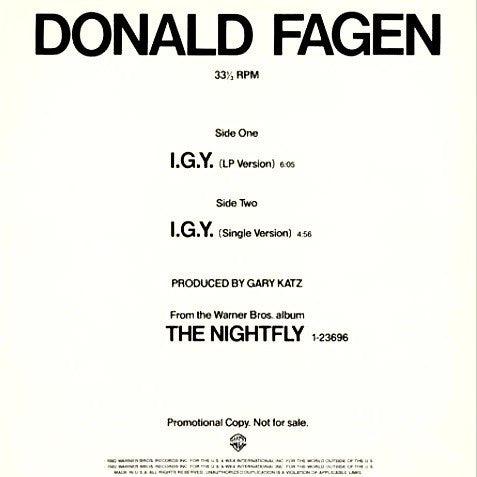 Donald Fagen - I.G.Y. (What A Beautiful World)