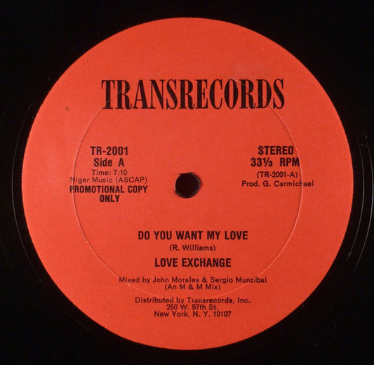 Love Exchange - Do You Want My Love (Promo) 12"