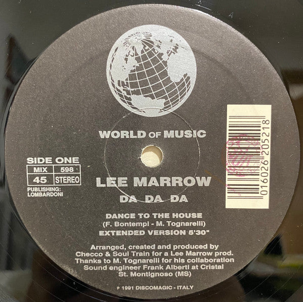 Lee Marrow – Da Da Da (Dance To The House) 12"