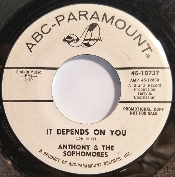 Anthony & The Sophomores – It Depends On You (Promo) 7"