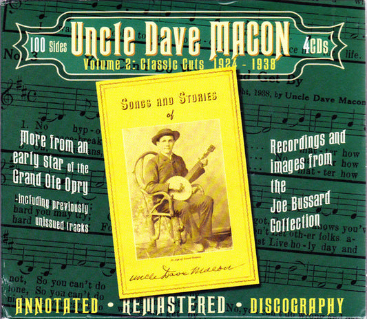 Uncle Dave Macon – Volume 2: Classic Cuts 1924-1938 CD BOXSET