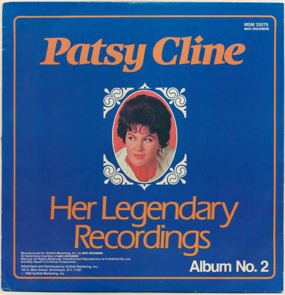 Patsy Cline – Her Legendary Recordings Album No. 2 LP