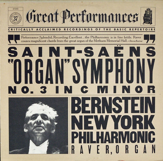 Saint-Saëns - Bernstein, New York Philharmonic, Raver – "Organ" Symphony No. 3 In C Minor LP