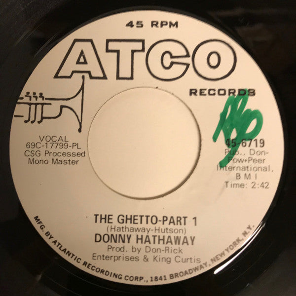 Donny Hathaway – The Ghetto (Mono, Promo, PL) 7"