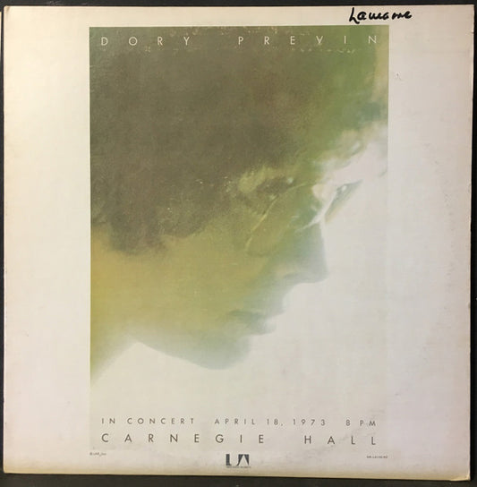 Dory Previn - In Concert April 18, 1973 Carnegie Hall 2LP