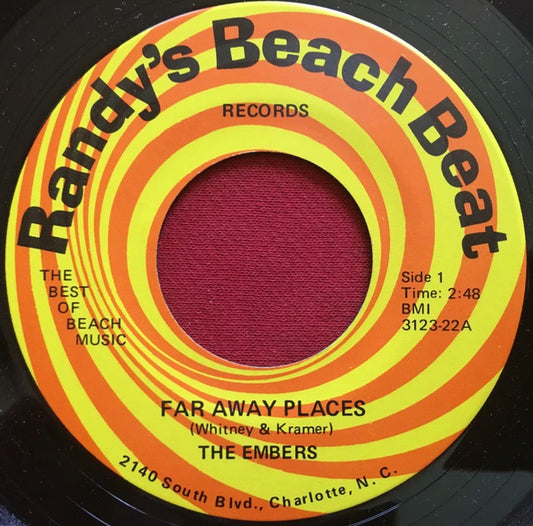 The Embers – Far Away Places / Just Crazy Bout You Baby 7"