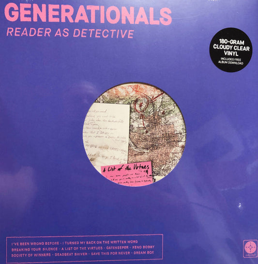 Generationals ‎– Reader As Detective (Cloudy Clear, 180g) LP