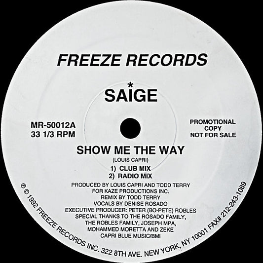 Saige – Show Me The Way 12"