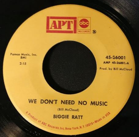 Biggie Ratt – We Don't Need No Music / Escape 7"