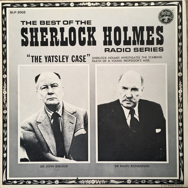 Sir John Gielgud, Sir Ralph Richardson – The Best Of The Sherlock Holmes Radio Series LP