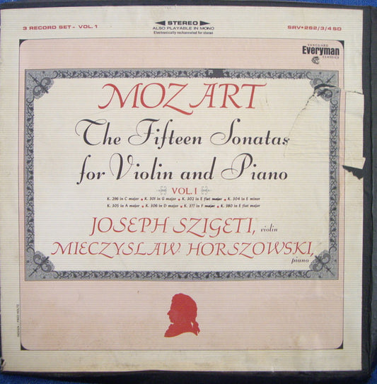 Mozart / Joseph Szigeti, et al - The Fifteen Sonatas for Violin and Piano, Vol. I (3LP)