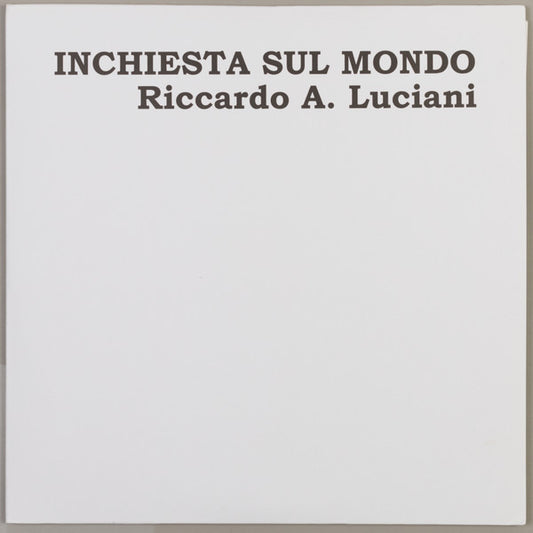 Riccardo A. Luciani ‎– Inchiesta Sul Mondo 2LP