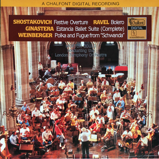 Shostakovich / Ravel / Ginastera / Weinberger - Morton Gould, London Symphony Orchestra – Festive Overture / Bolero / Estancia Ballet Suite / Polka And Fugue From "Schwanda" LP