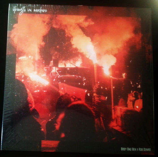 Body Bag Ben, Robert Deniro ‎– Strength In Numbers (Ultra Clear with Oxblood Splatter) 12"