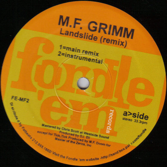 M.F. Grimm – Landslide (Remix) 12"
